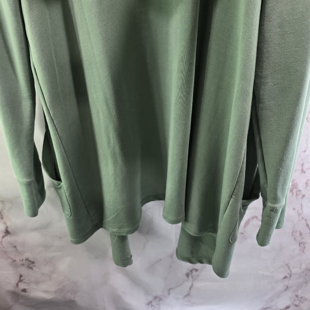 Cuddl Duds Cardigan Women Medium Light Green Hooded Modal Thumb Holes Ultra Soft - Picture 8 of 12